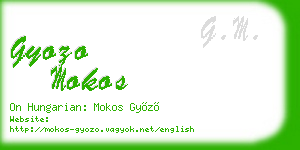 gyozo mokos business card