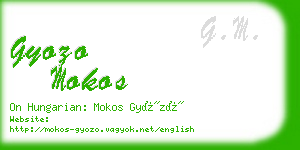 gyozo mokos business card